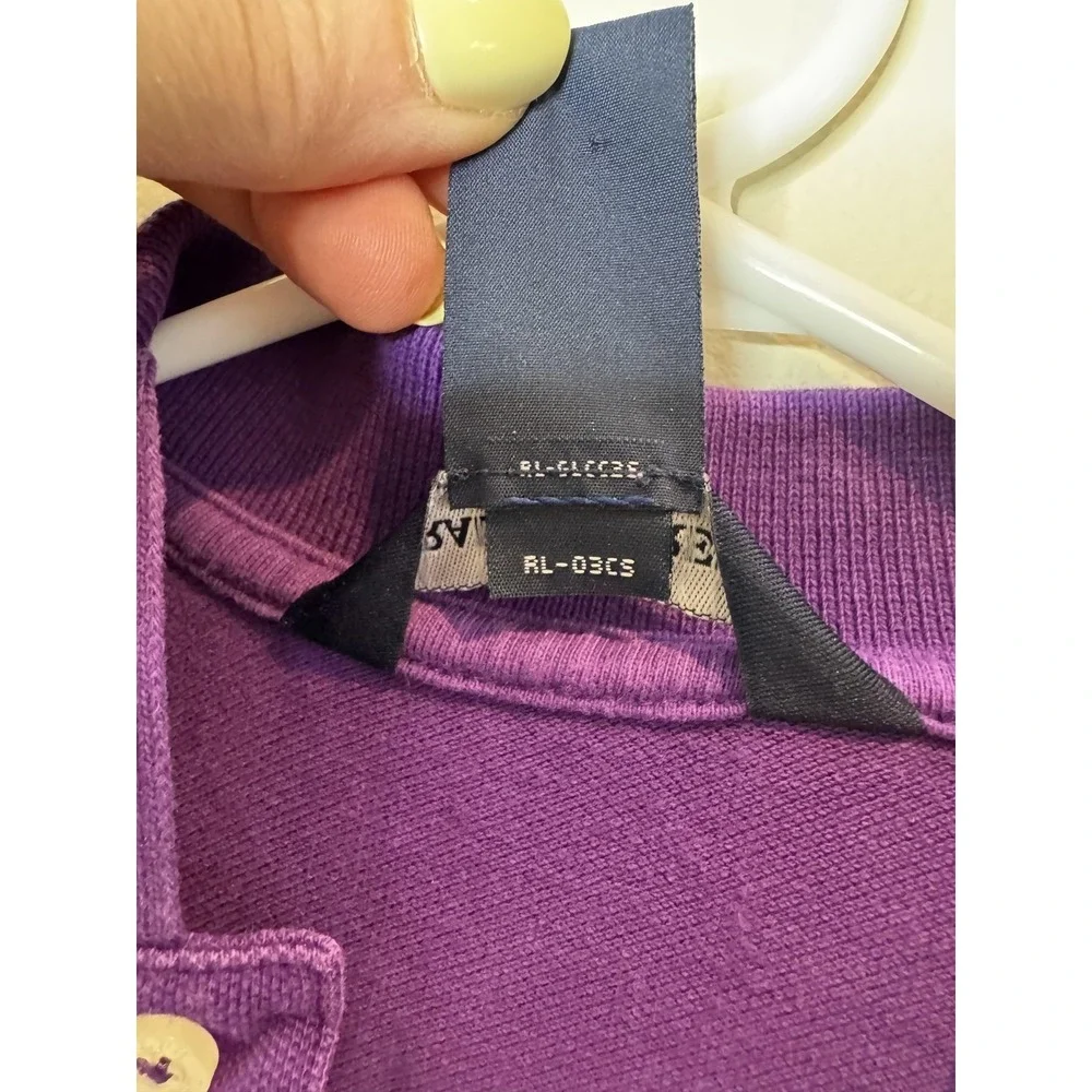 Ralph Lauren Dress Girls 8-10 Purple Short Sleeve Polo Shirt Knit Casual Stretch